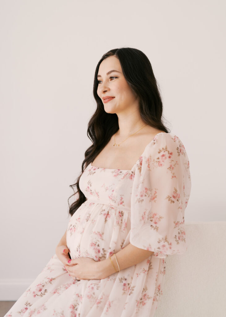 Dallas mom in studio photoshoot