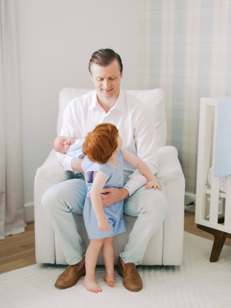 dad with his two sons